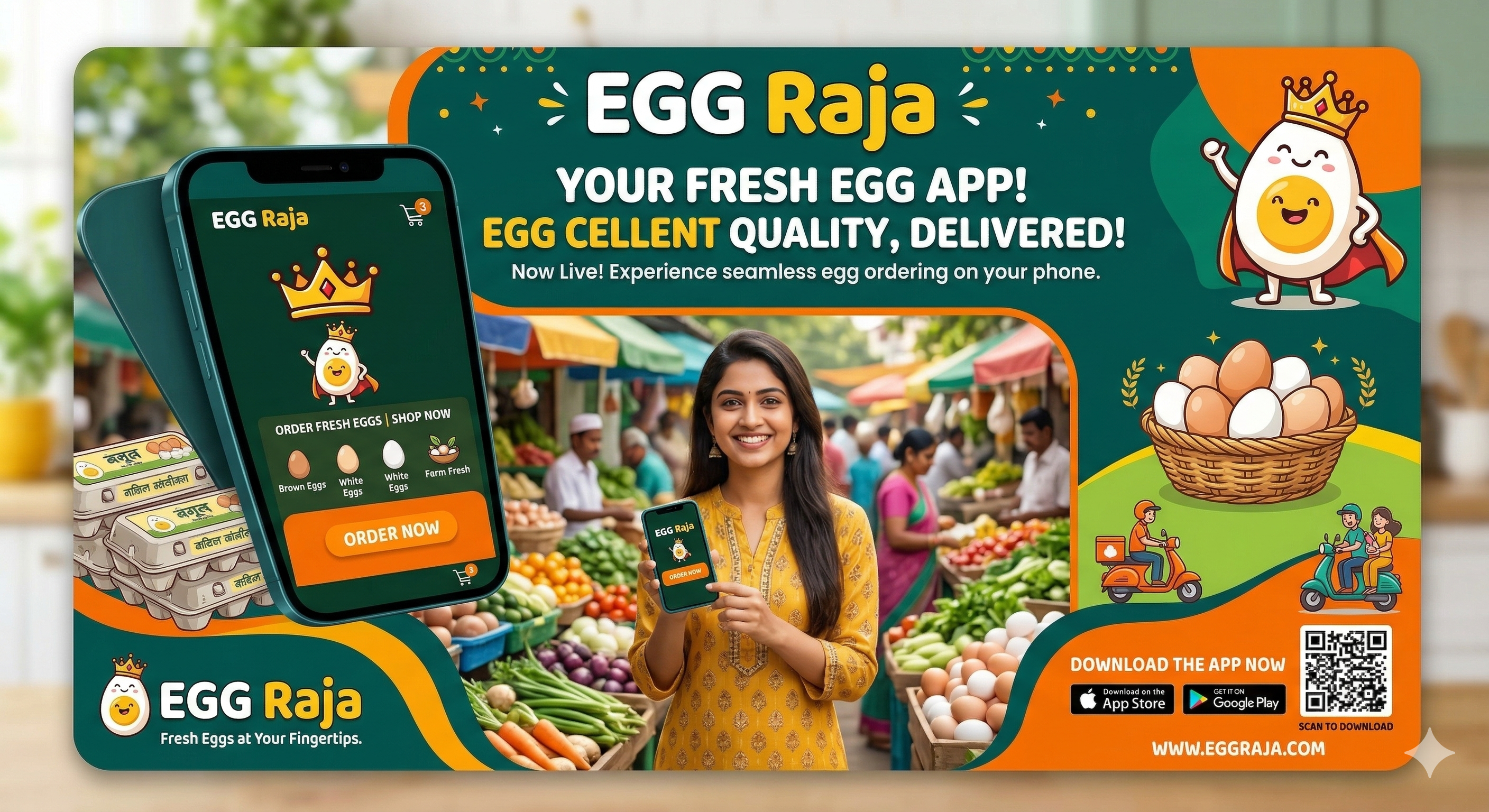 Egg Raja Flutter mobile app preview