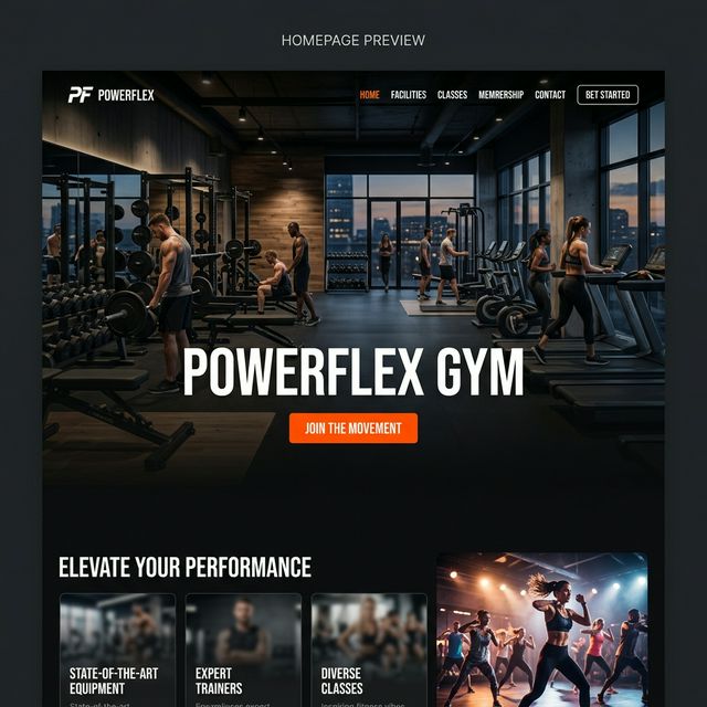 PowerFlex Gym website preview