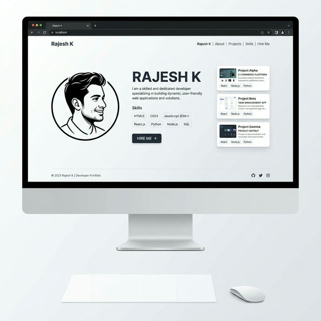 Rajesh Portfolio website preview